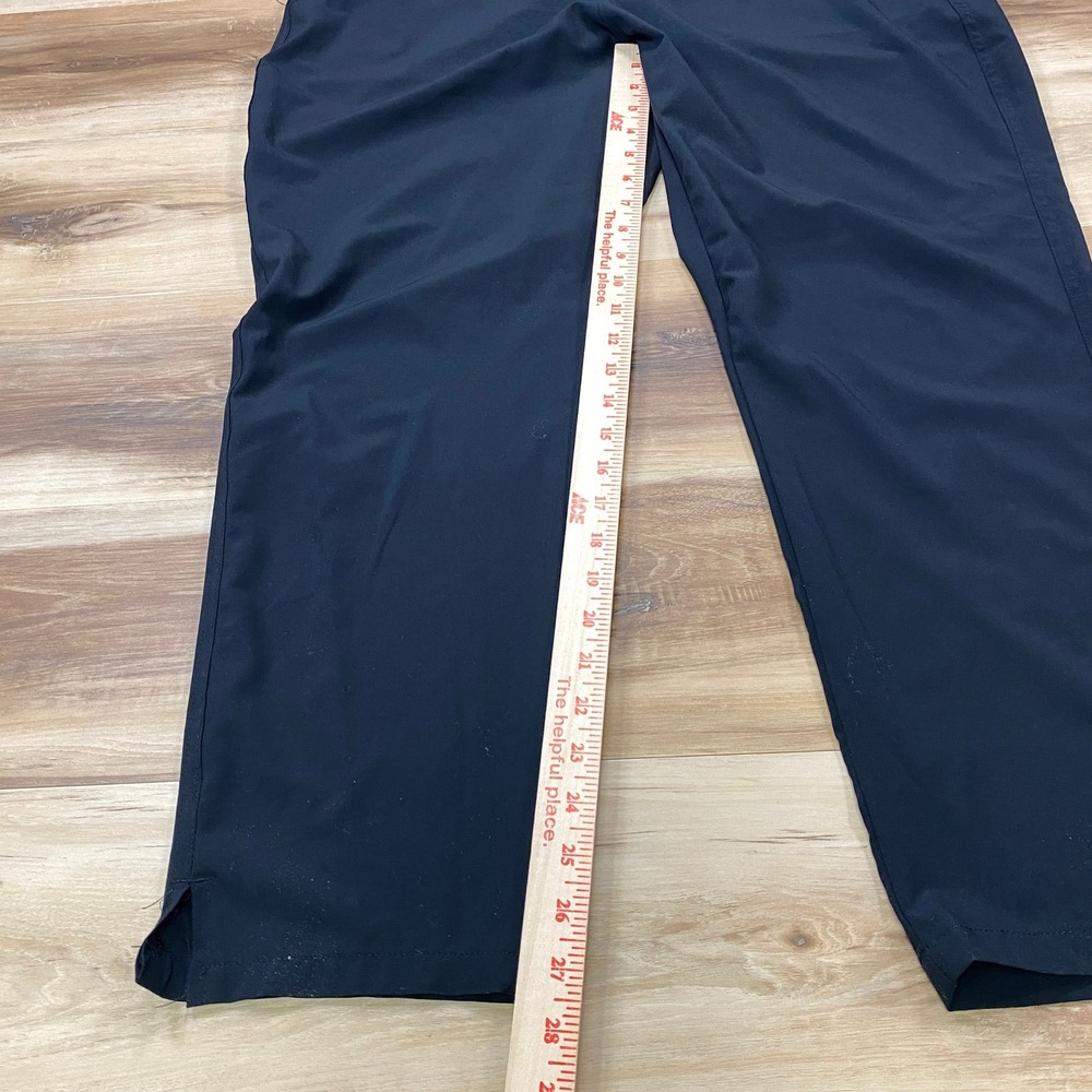 Eddie Bauer Pants Women L Gorpcore Nylon Blend Straight Lightweight Black Travel - Picture 3 of 6